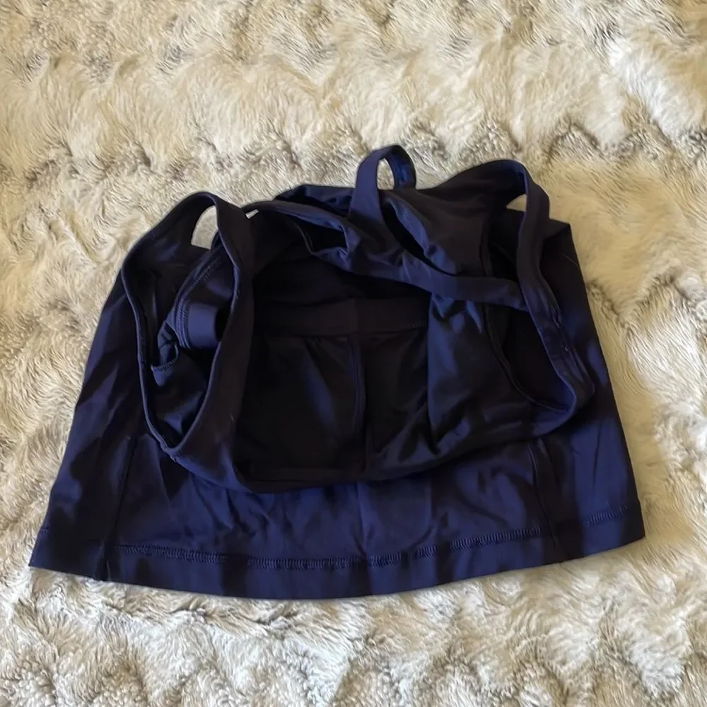 Lululemon Optimal Tank in Deep Indigo Purple Built in Bra Strappy Back small s